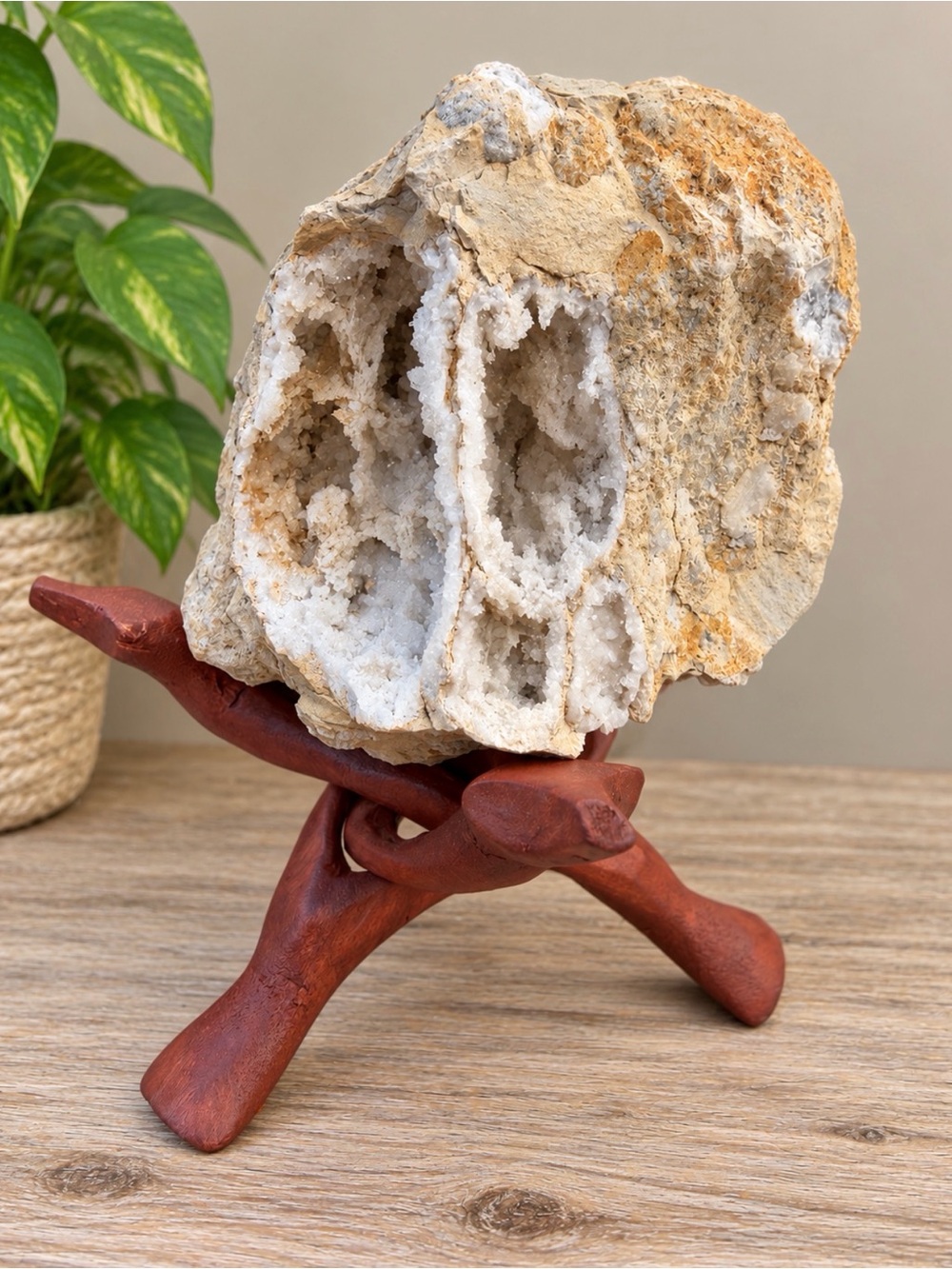 Natural Crystal Geode Home Art Decor Display